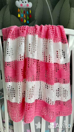 Плед детский вязаный ручная работа