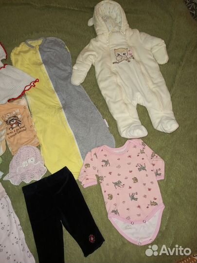 Вещи на девочку пакетом 56-74
