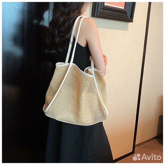 Сумка женская пляжная с косметичкой в комплекте