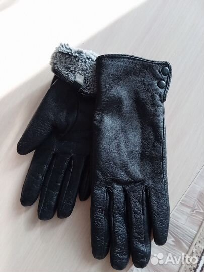 Перчатки женские кожаные