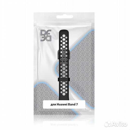 Ремешок спортивный силиконовый для Huawei Band 7 D