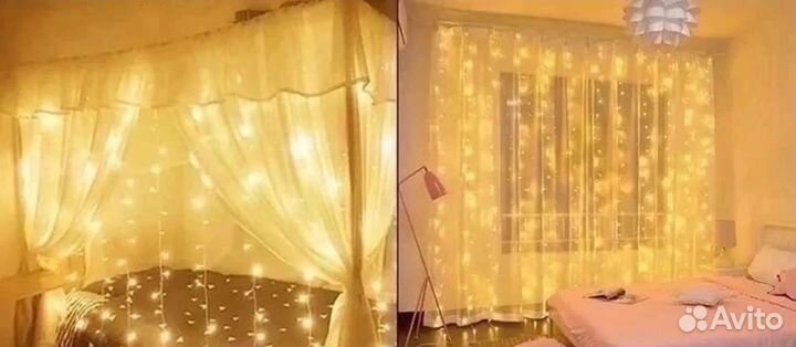 Гирлянда штора 3 на 2.5метра