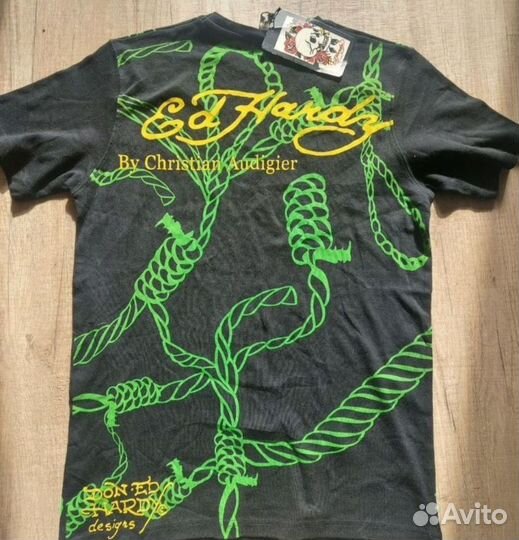 Ed hardy футболка черная