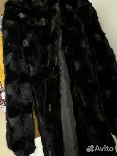 Шуба норковая с капюшоном 42 44