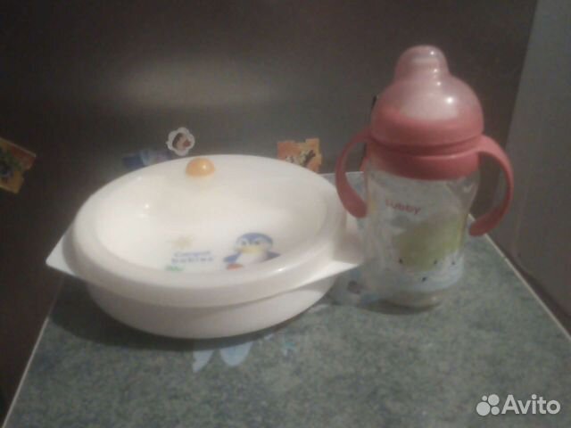 Поильник непроливайка, тарелка