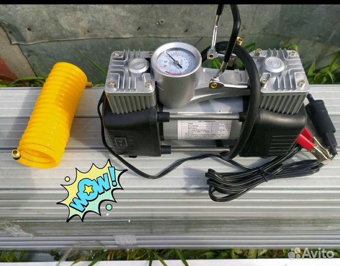 Новый компрессор автомобильный двухцилиндровый