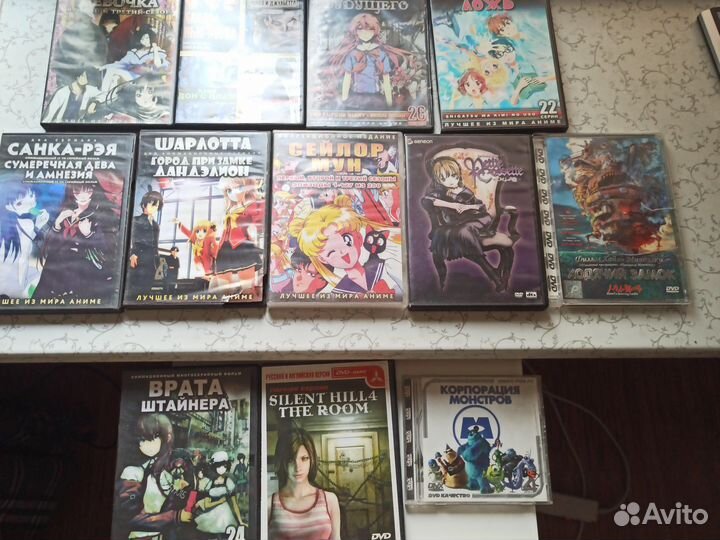 Диски с фильмами, аниме и игра