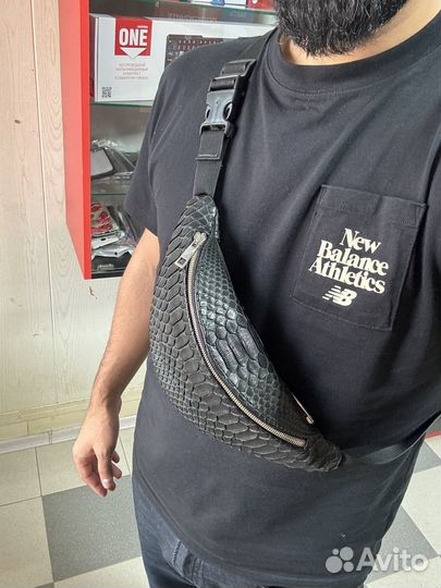 Мужская сумка из кожи Питона