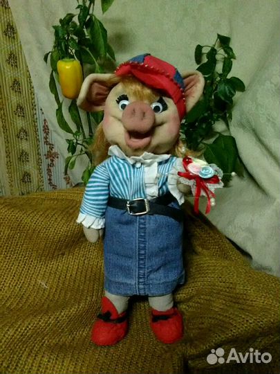 Интерьерная Кукла-хрюша ручной работы