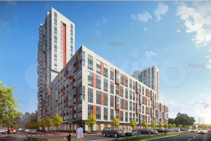 2-к. квартира, 61 м², 2/25 эт.