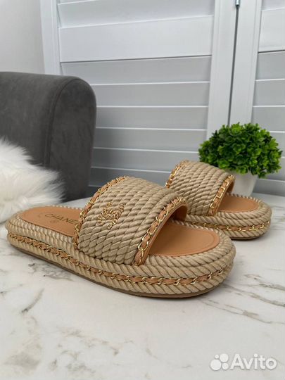 Эспадрильи шлепанцы Chanel
