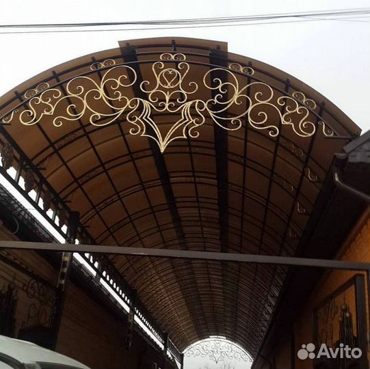 Кованные навесы из поликарбоната