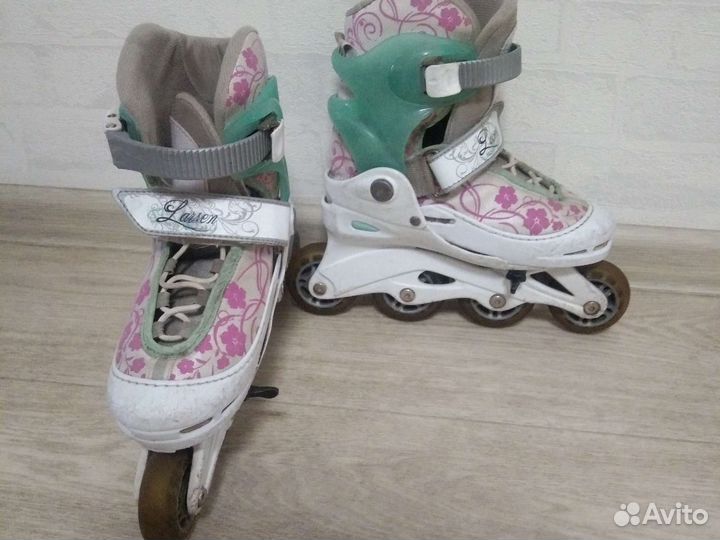 Роликовые коньки детские раздвижные 33-35 размер