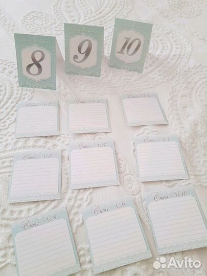 Номерки на стол, план рассадки