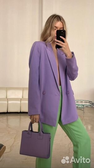 Кожаный пиджак женский 42 44