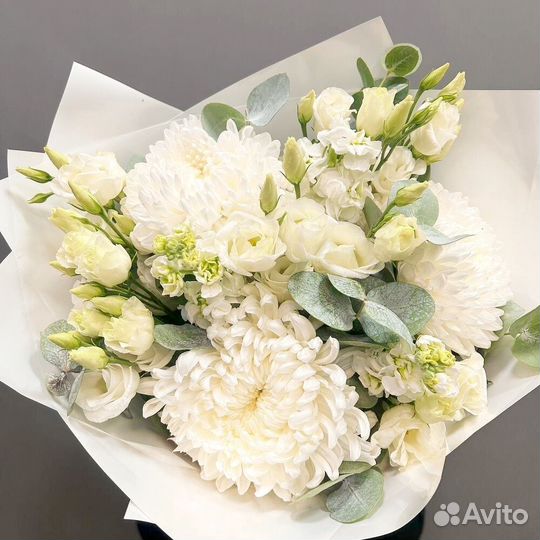 Хризантемы и эустомы цветы с доставкой