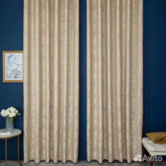 Шторы мрамор Зарина золото готовые и на заказ