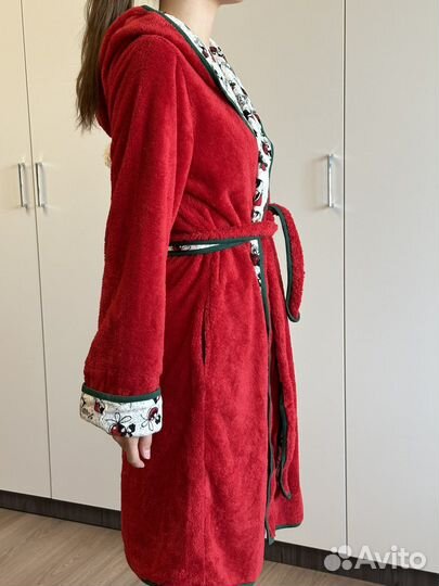 Халат махровый женский с капюшоном