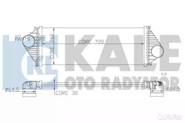 Интеркулер MB/VW sprinter/LT 95- паяный 343200