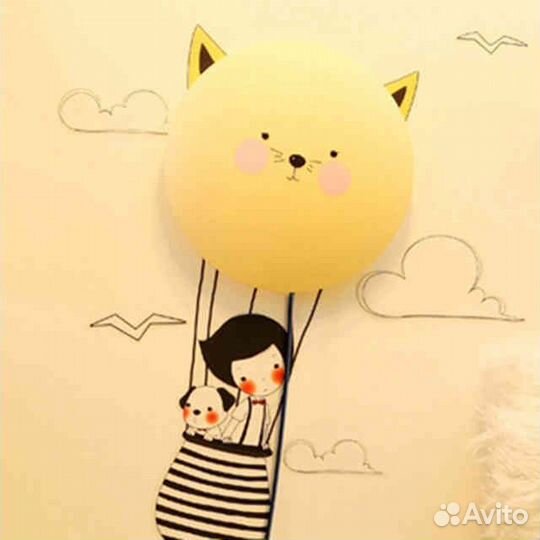 Лампа-ночник настенная, 2 персонажа