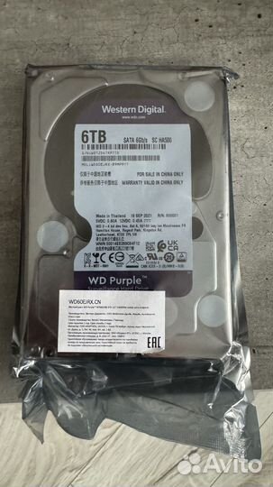 6 тб Жесткий диск WD Purple Surveillance WD60ejrx