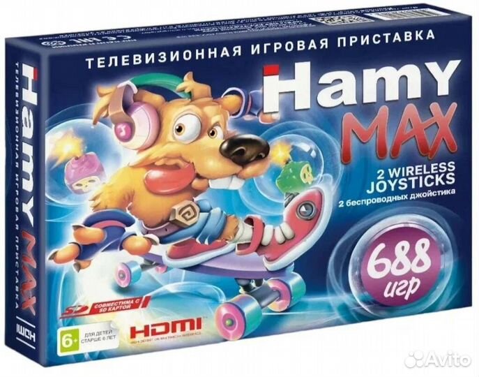 Игровая приставка 8bit+16bit Hamy MAX hdmi (688в1)