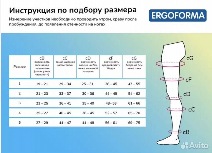 Компрессионные чулки Ergoforma 1 класс 2 размер