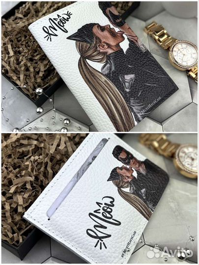 Обложка на паспорт кожаная