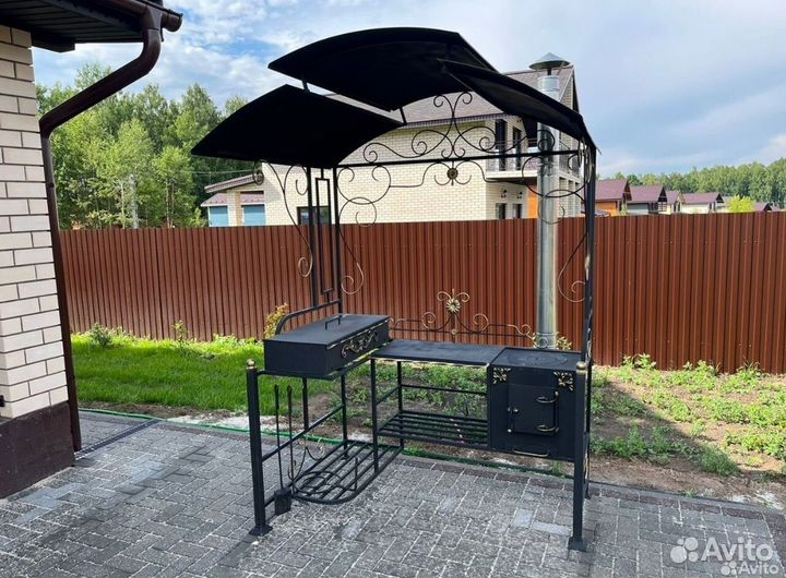 Мангал с крышей Модерн