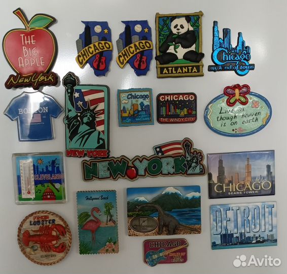 Магниты на холодильник США, Швейцария, Швеция