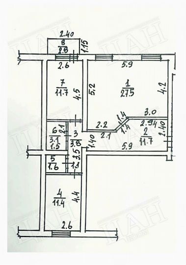 2-к. квартира, 72,2 м², 1/5 эт.