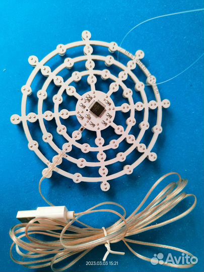 Светодиодная снежинка 64 светодиода (набор )