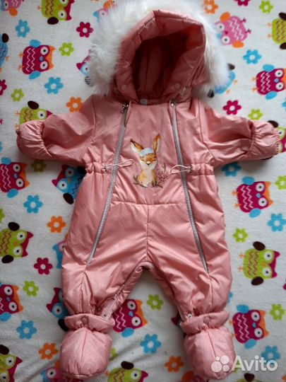 Зимний комбинезон для девочки 68