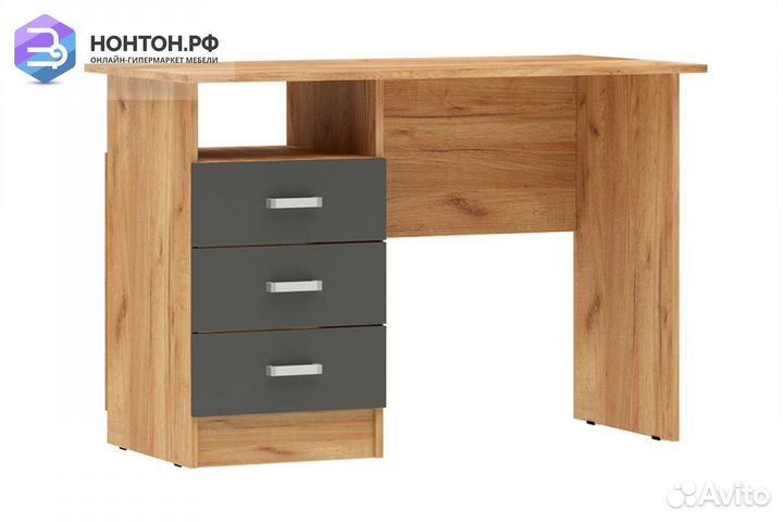 Стол письменный Мартина графит / дуб крафт