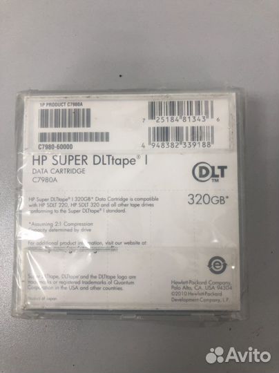 Картридж данных HP superdlttape I 320Gb C7980A