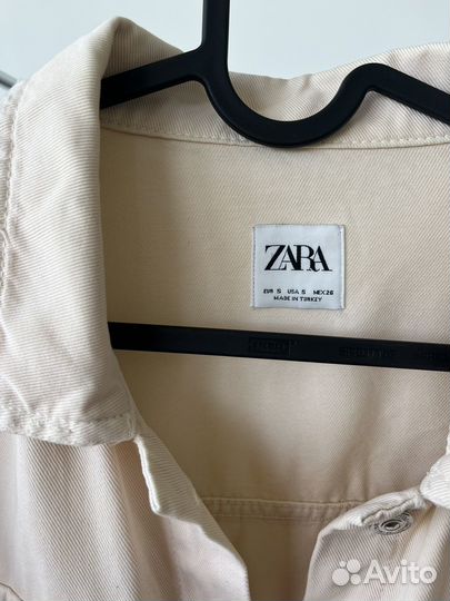 Джинсовая куртка женская zara (размер S)