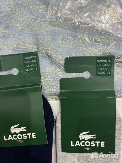 Новые носки lacoste оригинал