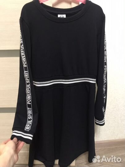 Школьное платье синее