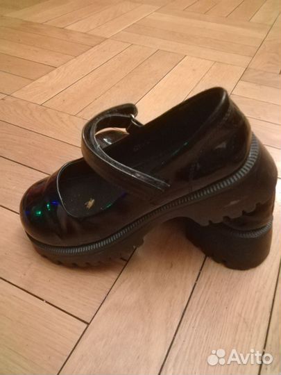 Туфли школьные черные лакированные мэри джейн 34