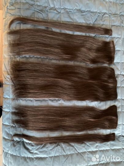 Натуральные волосы на заколках реми