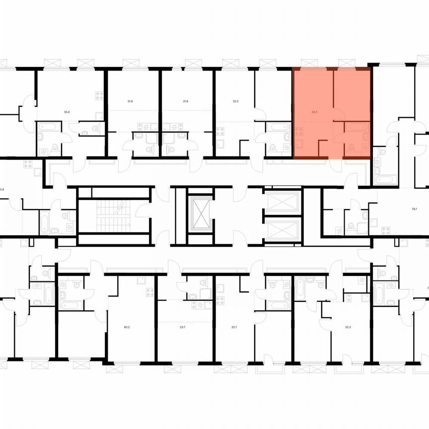 1-к. квартира, 32,3 м², 10/25 эт.