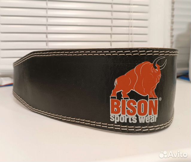 Пояс тяжелоатлетический Bison размер L кожа