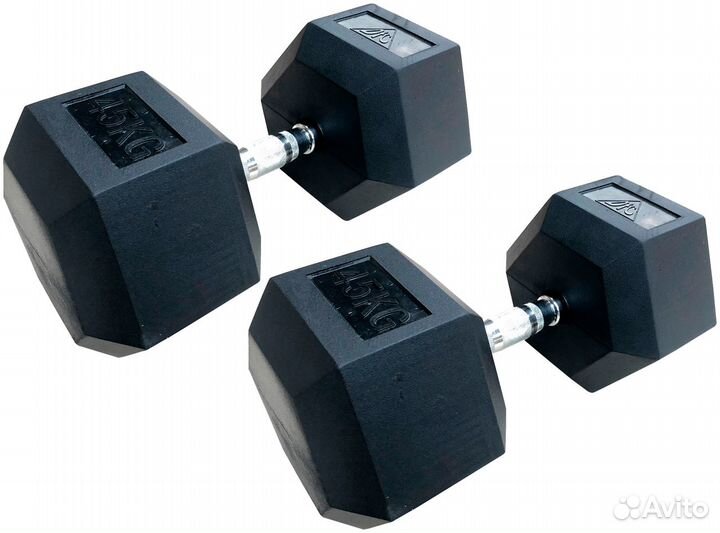 Гексагональные гантели DFC 2 шт. по 45 кг