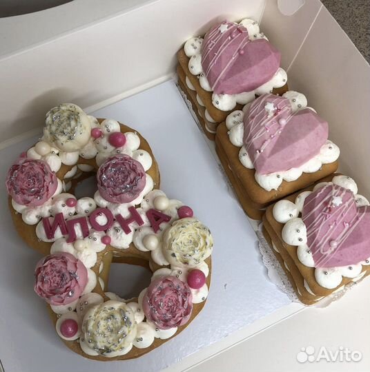 Медовый торт цифра