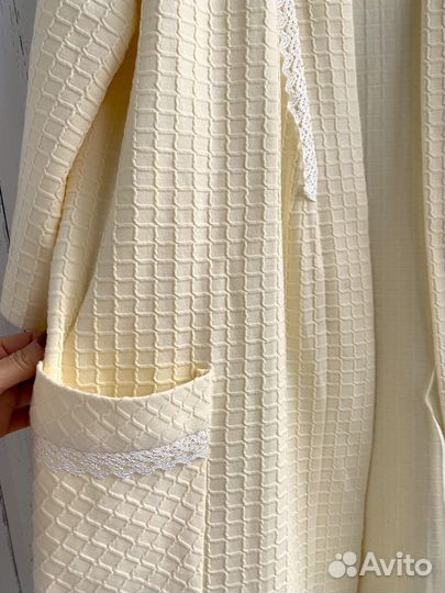 Вафельный халат XXL хлопок Польша