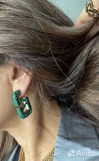 Valentino Валентино серьги зелёные