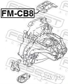 Подушка двигателя левая fmcb8 Febest