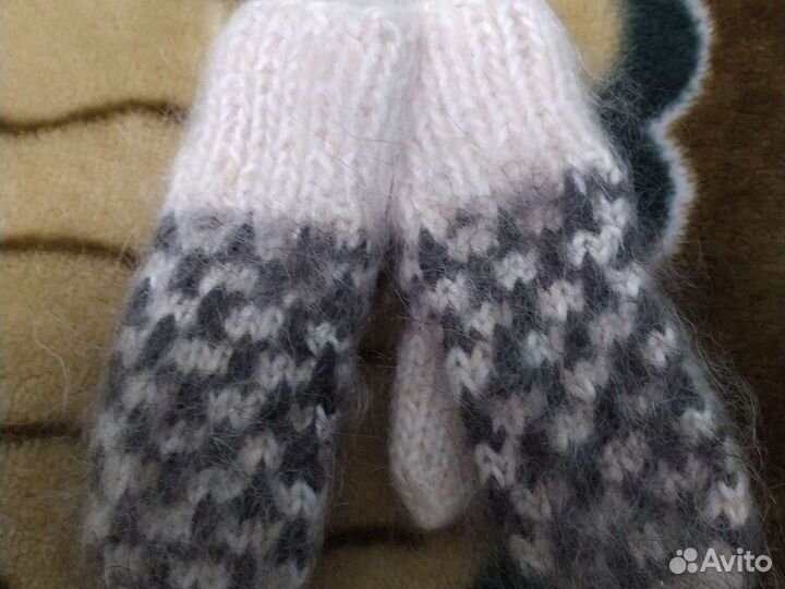 Варежки пуховые детские