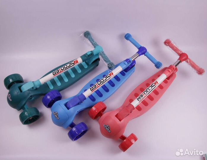 Новый самокат трехколесный складной доставка