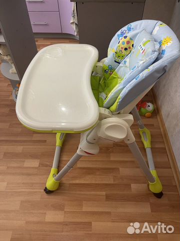 Стульчик для кормления chicco polly 2в1